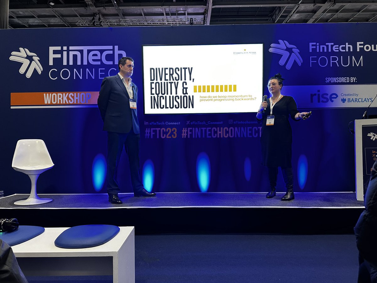 HarringtonStarr's tweet image. Great 1st day at @fintech_connect!

Some great networking, podcast recordings and seeing Nadia and Toby on stage together talking about “Talent in 24” 🎙️

We cannot wait for tomorrow- be sure to come to our booth, A15, and say hi 👋 

#FinTechConnect #FC23