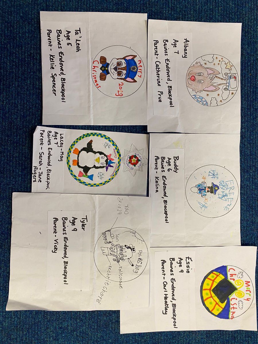 bainesendowed's tweet image. Our pupils have been busy designing police themed Christmas baubles as part of the @LancsPolice competition #BobbiesOnABauble Take a look at our entries 🎄