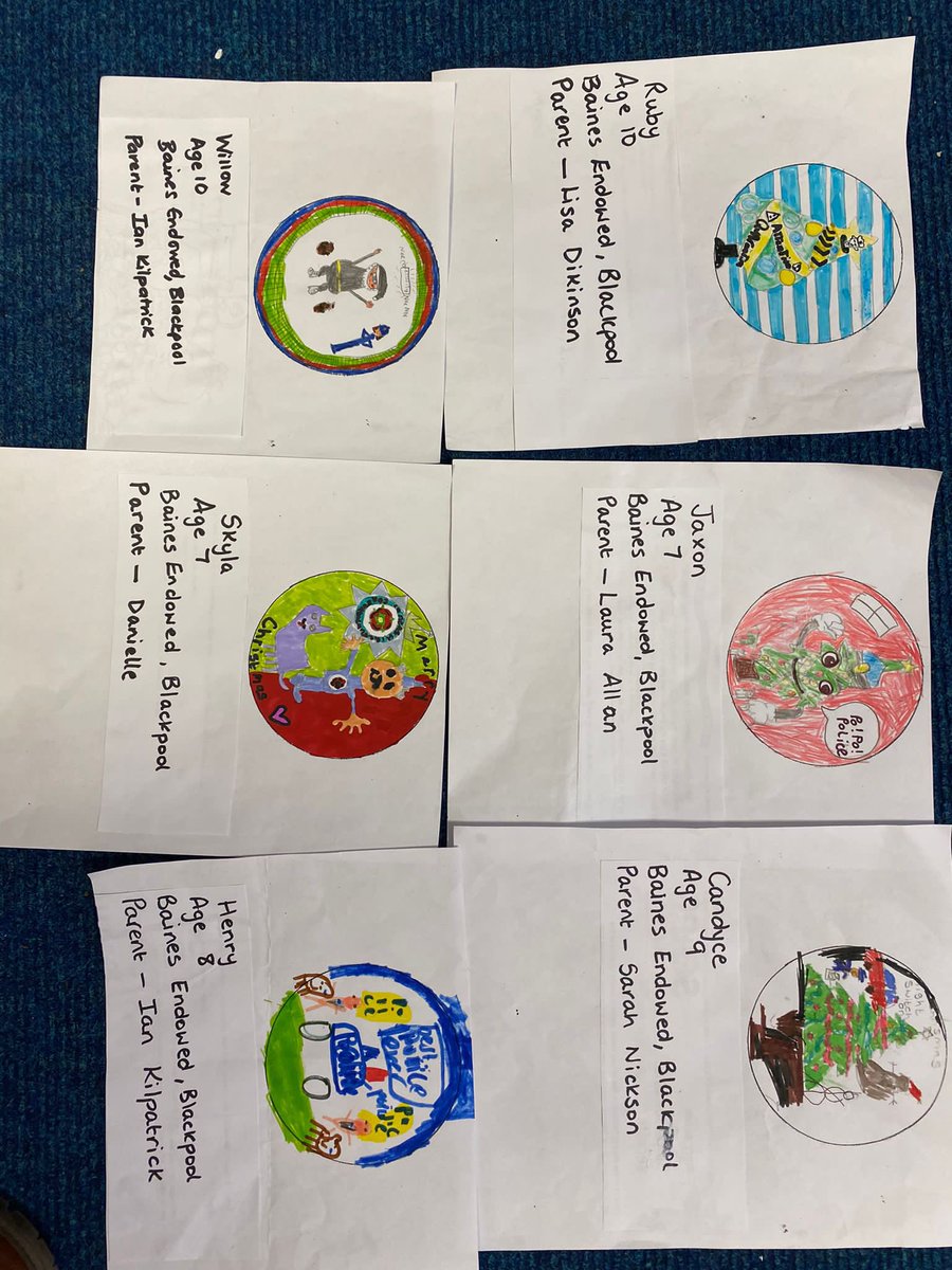 bainesendowed's tweet image. Our pupils have been busy designing police themed Christmas baubles as part of the @LancsPolice competition #BobbiesOnABauble Take a look at our entries 🎄