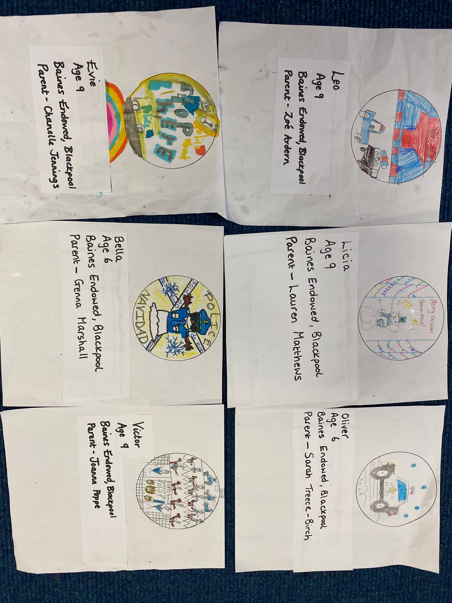 bainesendowed's tweet image. Our pupils have been busy designing police themed Christmas baubles as part of the @LancsPolice competition #BobbiesOnABauble Take a look at our entries 🎄