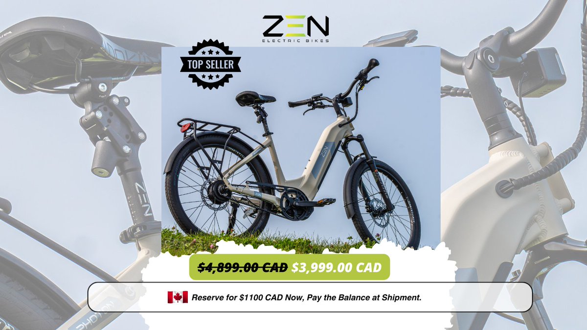 ZenEbikes's tweet image. Ride ast and far with the Zen Photon bike! It has a strong battery, can go up to 28 miles per hour, and travel 85 miles on one charge. Plus, it has a powerful motor for all kinds of roads. And yes, FREE SHIPPING in the USA &amp;amp; Canada!  #RideZen #PreOrderNow #zenebikes #zenphoton