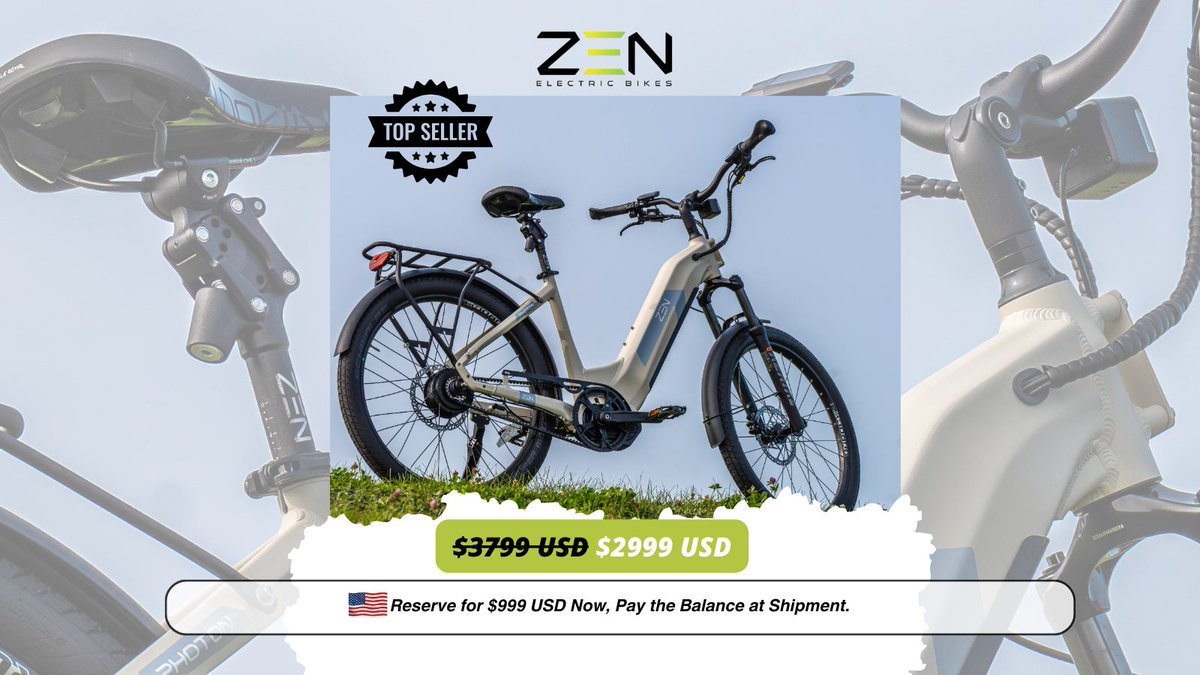 ZenEbikes's tweet image. Ride ast and far with the Zen Photon bike! It has a strong battery, can go up to 28 miles per hour, and travel 85 miles on one charge. Plus, it has a powerful motor for all kinds of roads. And yes, FREE SHIPPING in the USA &amp;amp; Canada!  #RideZen #PreOrderNow #zenebikes #zenphoton