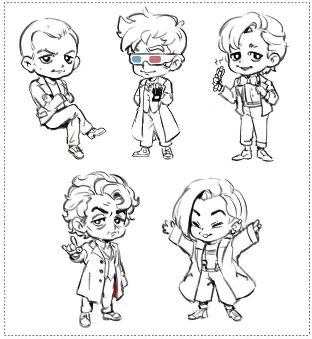 making some #DoctorWho stickers  🥸 