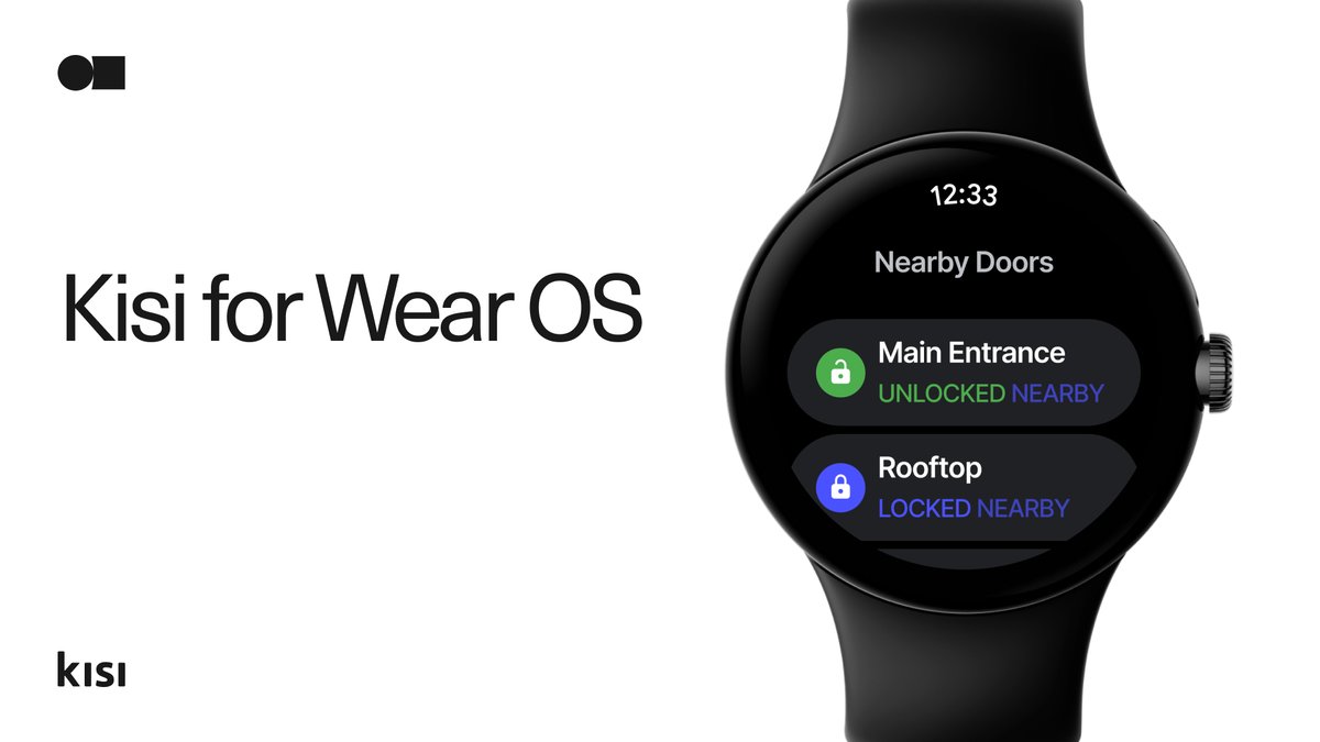 Do you or your coworkers have Android smartwatches?
If so, you can unlock Kisi-secured doors even without your phone. Simply tap your watch against the Kisi reader or open the Kisi app on your watch and tap the door you want to unlock.
#accesscontrol #physicalsecurity #wearables