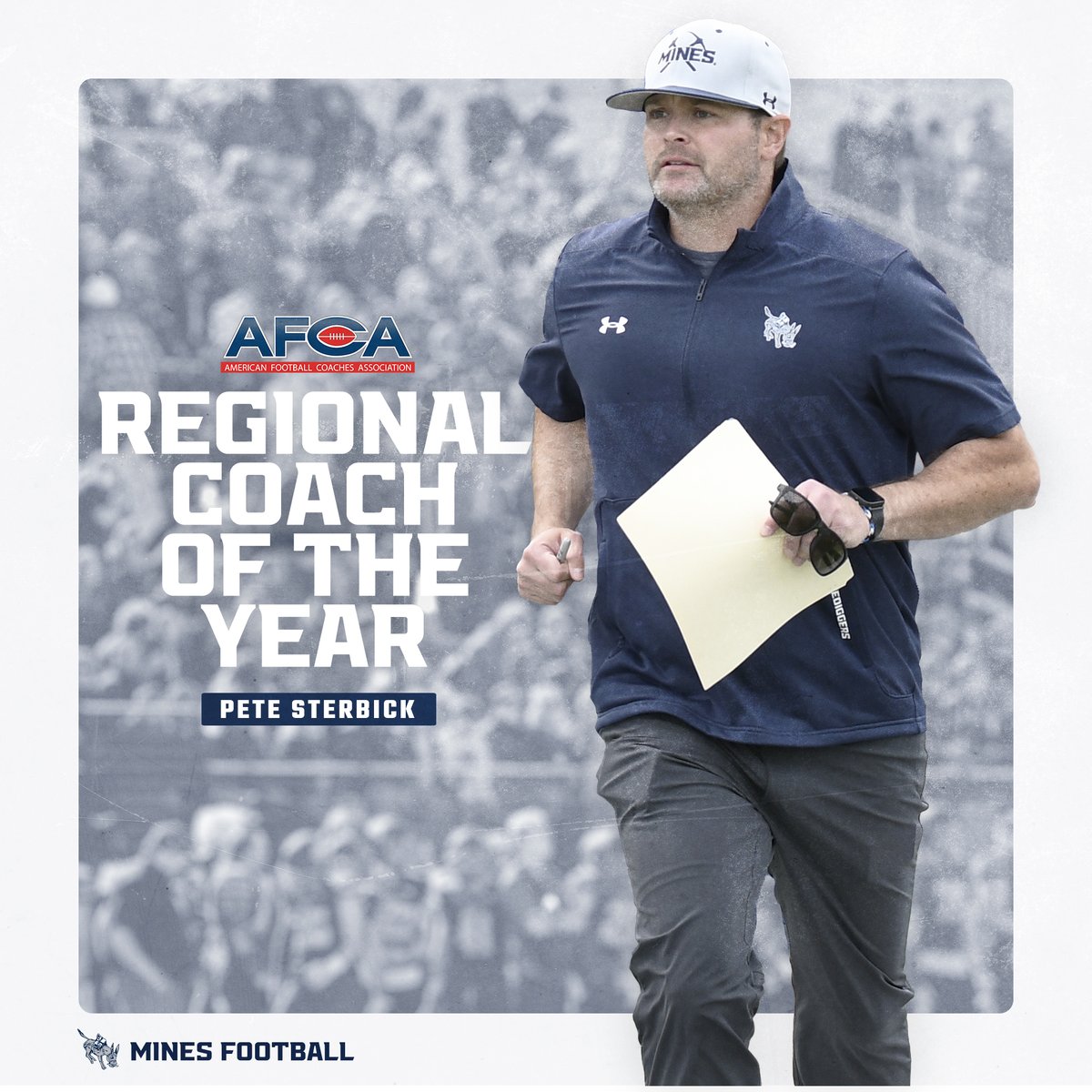 Mines Football (@minesfootball) on Twitter photo Our region's ๐พ๐๐ผ๐พ๐ ๐๐ ๐๐๐ ๐๐๐ผ๐ - congrats <a href="/coach_sterbick/">Pete Sterbick</a>!
#HelluvaEngineerโ๏ธ Our region's ๐พ๐๐ผ๐พ๐ ๐๐ ๐๐๐ ๐๐๐ผ๐ - congrats <a href="/coach_sterbick/">Pete Sterbick</a>!
#HelluvaEngineerโ๏ธ