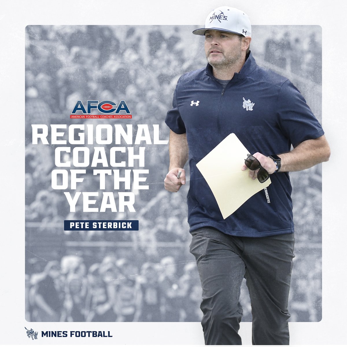 Our region's 𝘾𝙊𝘼𝘾𝙃 𝙊𝙁 𝙏𝙃𝙀 𝙔𝙀𝘼𝙍 - congrats @coach_sterbick! #HelluvaEngineer⚒️