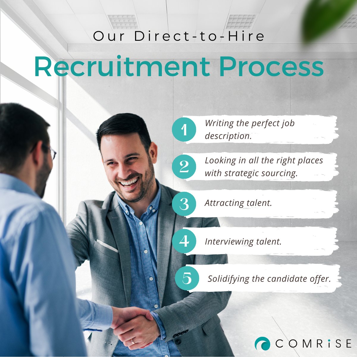 With direct-to-hire, we craft standout job descriptions, strategically source exceptional candidates, showcase your company's strengths, conduct insightful interviews, and seal the deal with strategic offer negotiations. 

Contact us today: hubs.li/Q02c9K_Z0
