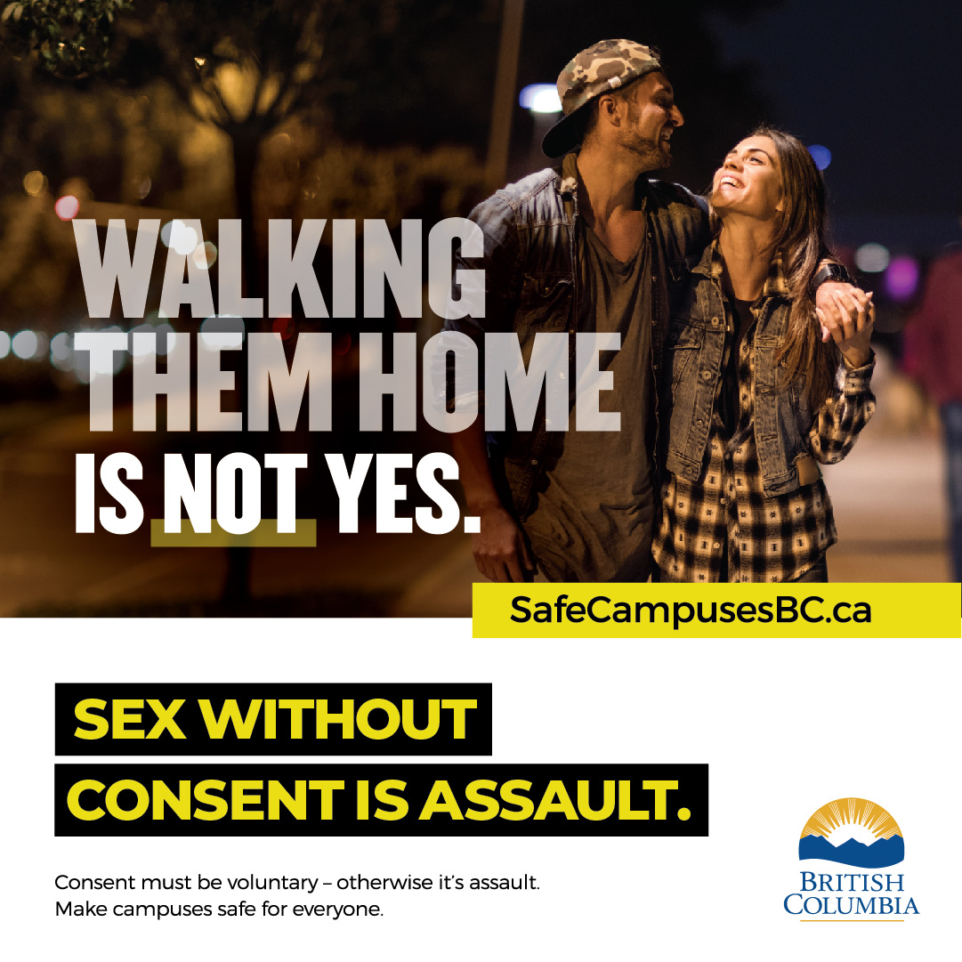 OkanaganCollege's tweet image. There is no place for sexualized violence on campus! If you have a question, or need to report an
assault, confidential services are available at SafeCampusesBC.ca. #WeSupportSurvivors #FeelSafe
#BCpse