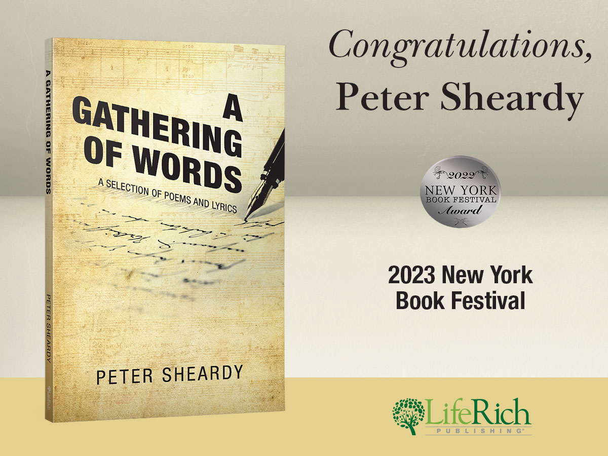 LifeRichPub's tweet image. 🎉 Congrats to Peter Sheardy on winning the book award for "A Gathering of Words!"

📚 Dive into this captivating collection of poems &amp;amp; lyrics, experiencing life's colors through Peter's words. 

🌟 Read more: liferichpublishing.com/en/bookstore/b…

#BookAwards #Selpublished #MustRead