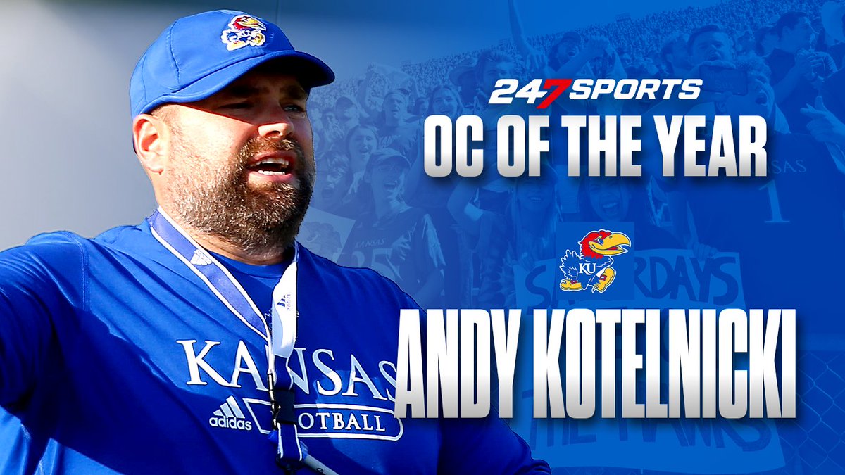 BREAKING: Andy Kotelnicki (<a href="/Kotelnicki/">Coach Andy Kotelnicki</a>) is the 247Sports Offensive Coordinator of the Year.

Kotelnicki helped Kansas to an 8-4 record while juggling three different starting quarterbacks.

✍️ <a href="/bmarcello/">Brandon Marcello</a>

247sports.com/Article/andy-k…