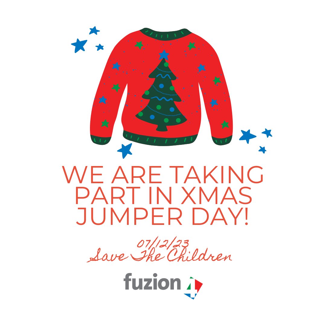 Fuzion 4 staff is all set for Save The Children's Xmas Jumper Day tomorrow! 🎄❤️

Together, let's make a difference and spread the joy of giving.

#ChristmasJumperDay #FestiveSpirit #MakingChange #SaveTheChildren #Charity #Christmas