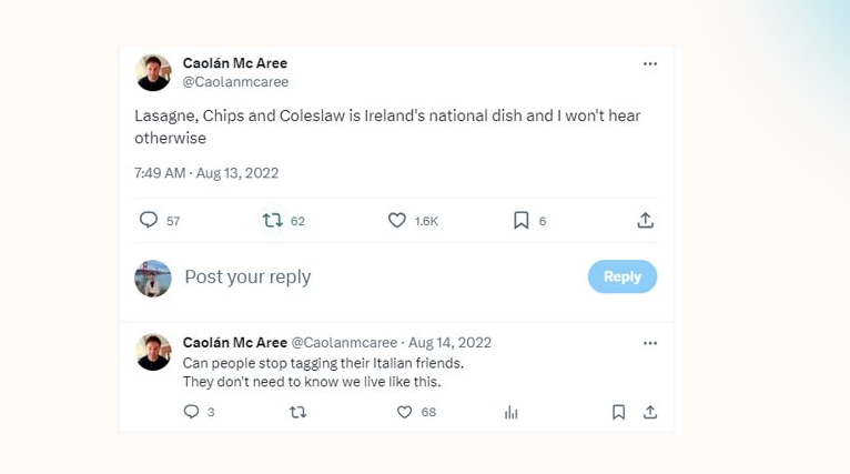 Sin é!
That's a wrap for S1 here <a href="/StThomasU/">St. Thomas University</a>, but not before we could have a bit of craic exploring some cultural oddities from 🇮🇪 

Che Guevara is Irish? Lenin had an Irish accent? Who's fungie? Flat 7-Up? Lasagne? Spice bag? Sparch? Miggeldy?

#TrasnaNadTonnta @Trasna23 #Ceanada