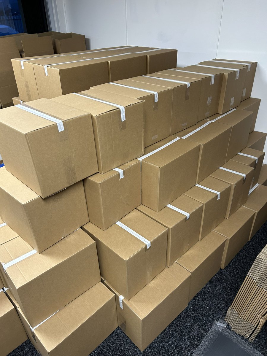 Thank you for all your donations! Because of YOU, these boxes are full of food and we can’t wait to deliver them!  🎅🏼 ♥️ #endchildfoodpoverty