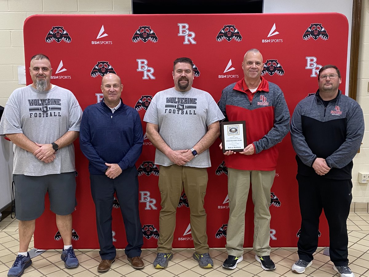Congratulations to the BRCS Football Team for receiving the Section V 8 Man Sportsmanship Award!