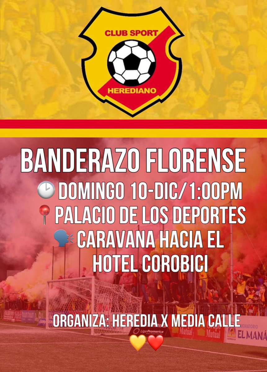 BANDERAZO FLORENSE🔴🟡🔥

Este domingo 10 diciembre/ 1:00 pm
📍Palacio de los Deportes.

Organiza: <a href="/HPorMediaCalle/">Por Media Calle</a>