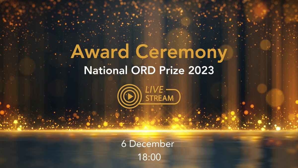 Get ready to join the first Award Ceremony of the National #ordprize23 🏆 This new prize aims to recognize researchers for innovative practices in the field of ORD and to promote the transition to open research practices. Join the ceremony via live stream: start.video-stream-hosting.de/player.html?se…