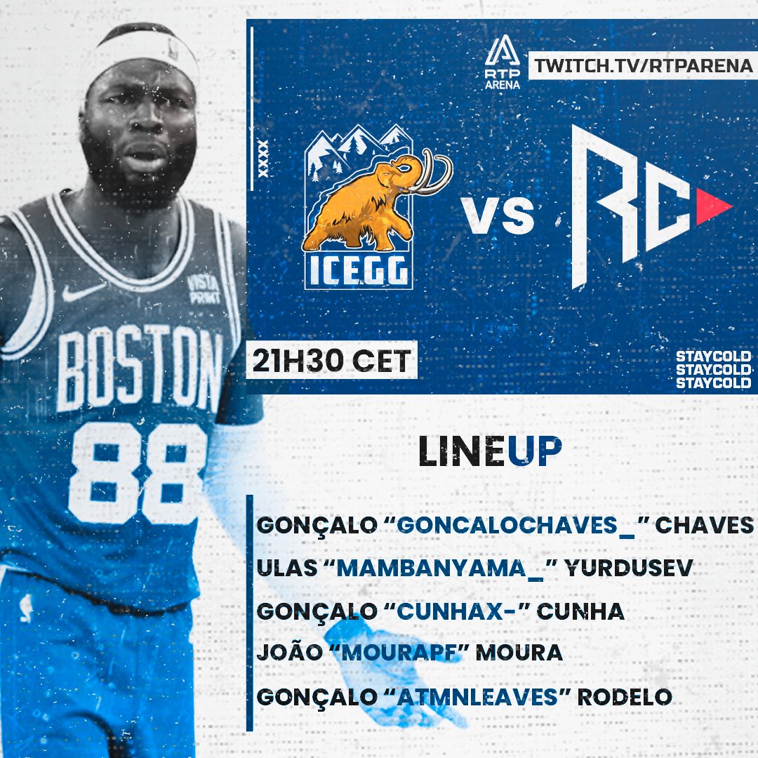 #MatchDay #NBA2KTeam

Grande Final da Majesty Conference da <a href="/KasuLeague/">Kasu League</a> 🏀 Precisamos de todo o vosso apoio para conquistarmos o primeiro troféu da época, hoje com uma transmissão especial ❄️

🆚<a href="/EsportsRegnum/">Regnum Carya Esports</a> 
⏰21h30 CET/20h30 🇵🇹
📺twitch.tv/rtparena

#StayCold