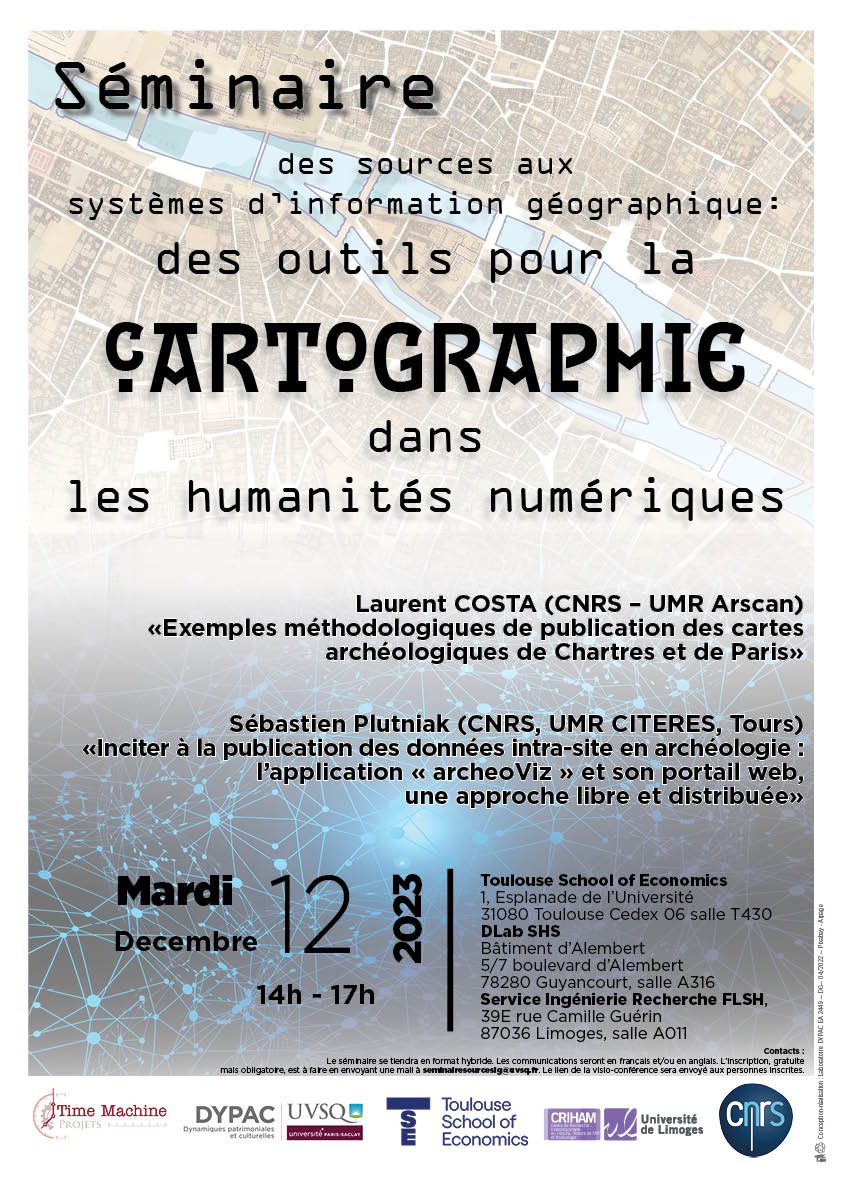 eric_mermet's tweet image. Des outils pour l'archéologie dans le séminaire des #sources aux #SIG le mardi 12/12 à 14h :
Laurent Costa @ArcheoEnv7041 présentera les cartes archéo de #Chartes et de #Paris &amp;amp; @sebplutniak @citeres7324 présentera l'appli #archeoviz : inciter à la #publication #données
 ⬇️⬇️⬇️