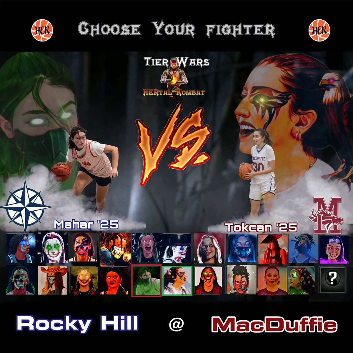 Game Day ‼️🏀🕹️ Choose Your Fighter 🔥 🎮: Rocky Hill 🆚 🎮: MacDuffie ⏰: 3pm 📍: Granby, MA ✍️: @BashHoopsNE Kicking off the week with a little MA🆚 RI Action 👀