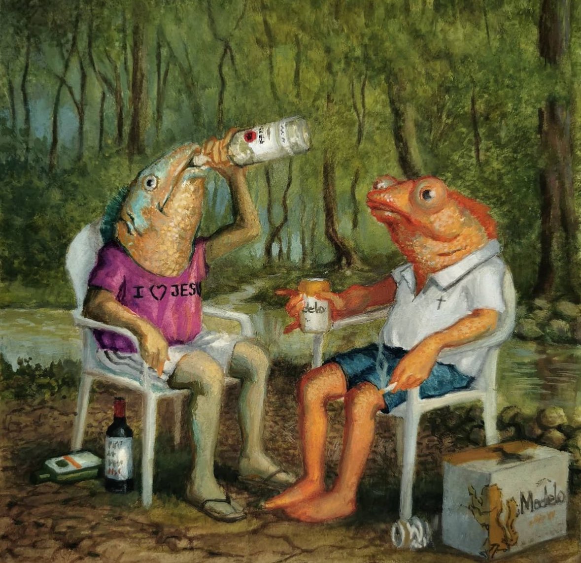 yovsgh's tweet image. - Nace Dios. 
- Los peces en el río: