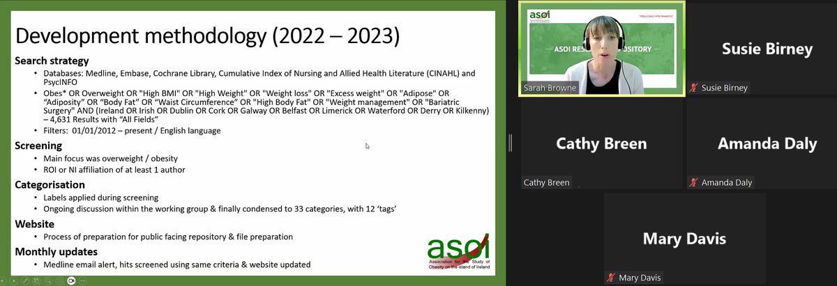 This has been a huge amount of work to get this repository to this point. 
Well done <a href="/ASOIreland/">ASOI</a> and lead <a href="/brownenutrition/">Sarah Browne</a>