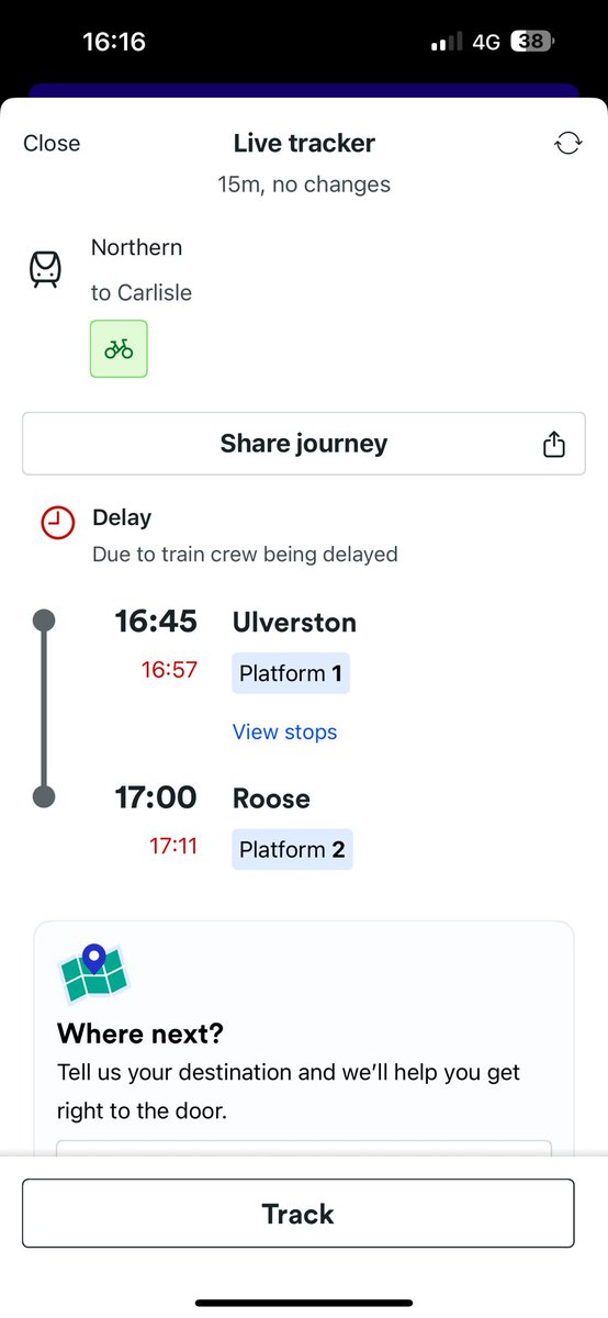 harper_1991's tweet photo. @northernassist make your mind up is it severe weather or crew been delayed 🤔 https://t.co/PBmy68vOAa