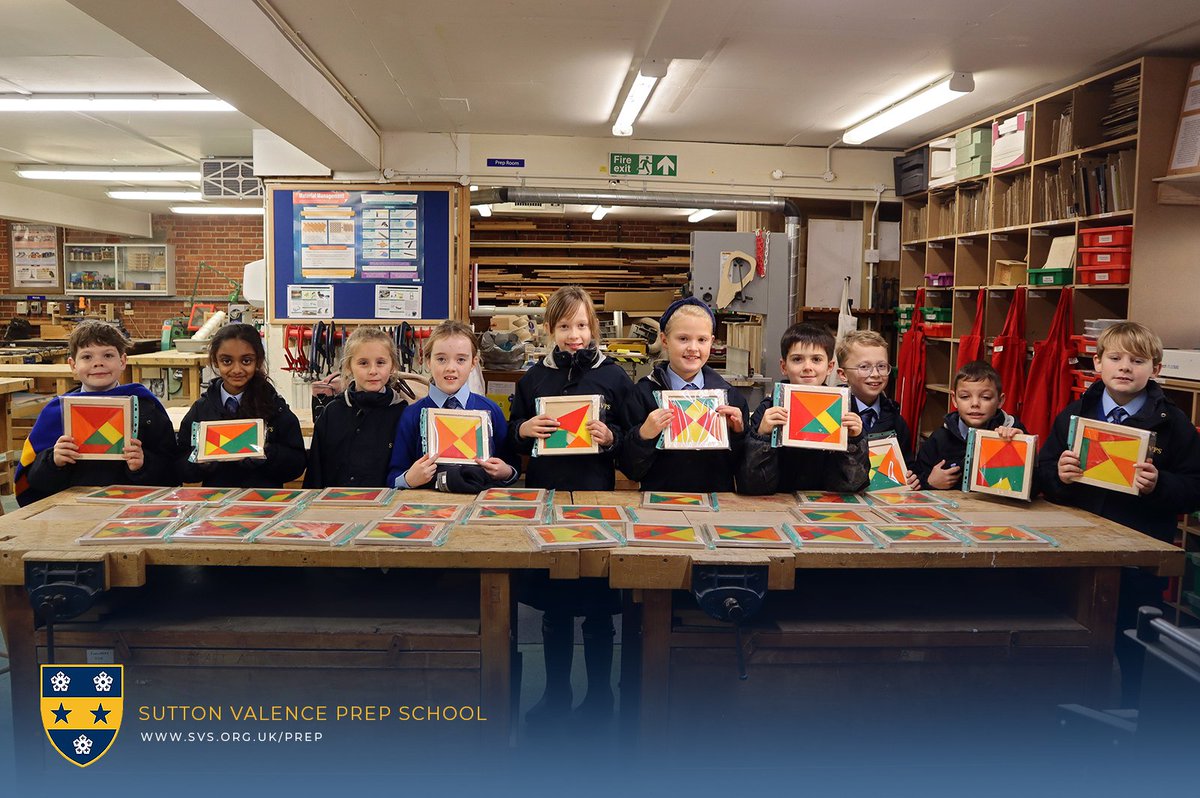 During Maths Week, Year 4 solved the puzzle of how to make Tangrams, with a practical visit to the <a href="/SVS_News/">Sutton Valence School</a> Design and Technology Department! 🧩