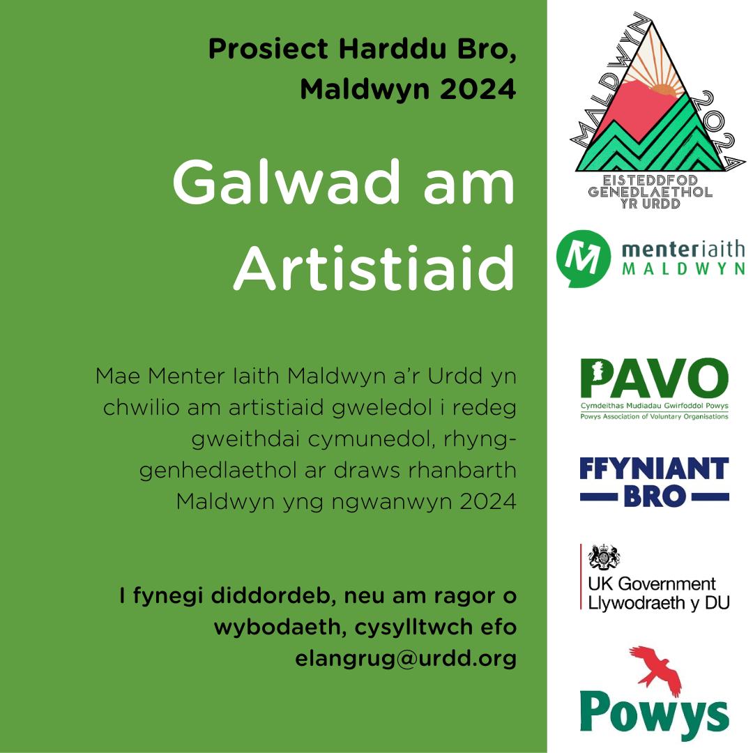 Yn galw artistiaid Maldwyn 🎨🖌️
Ebostiwch elangrug@urdd.org am fwy o wybodaeth

<a href="/CountyTimes/">Powys County Times</a> <a href="/CSPowys/">Cyngor Sir Powys</a> @Arts_Connection <a href="/momamachynlleth/">MOMA MACHYNLLETH</a> <a href="/OrielDavies/">Oriel Davies Gallery</a> <a href="/EisteddfodUrdd/">Eisteddfod yr Urdd a’r Celfyddydau</a>  <a href="/UrddMaldwyn/">Urdd Maldwyn</a> <a href="/PAVOtweets/">Powys Assoc Vol Orgs</a>