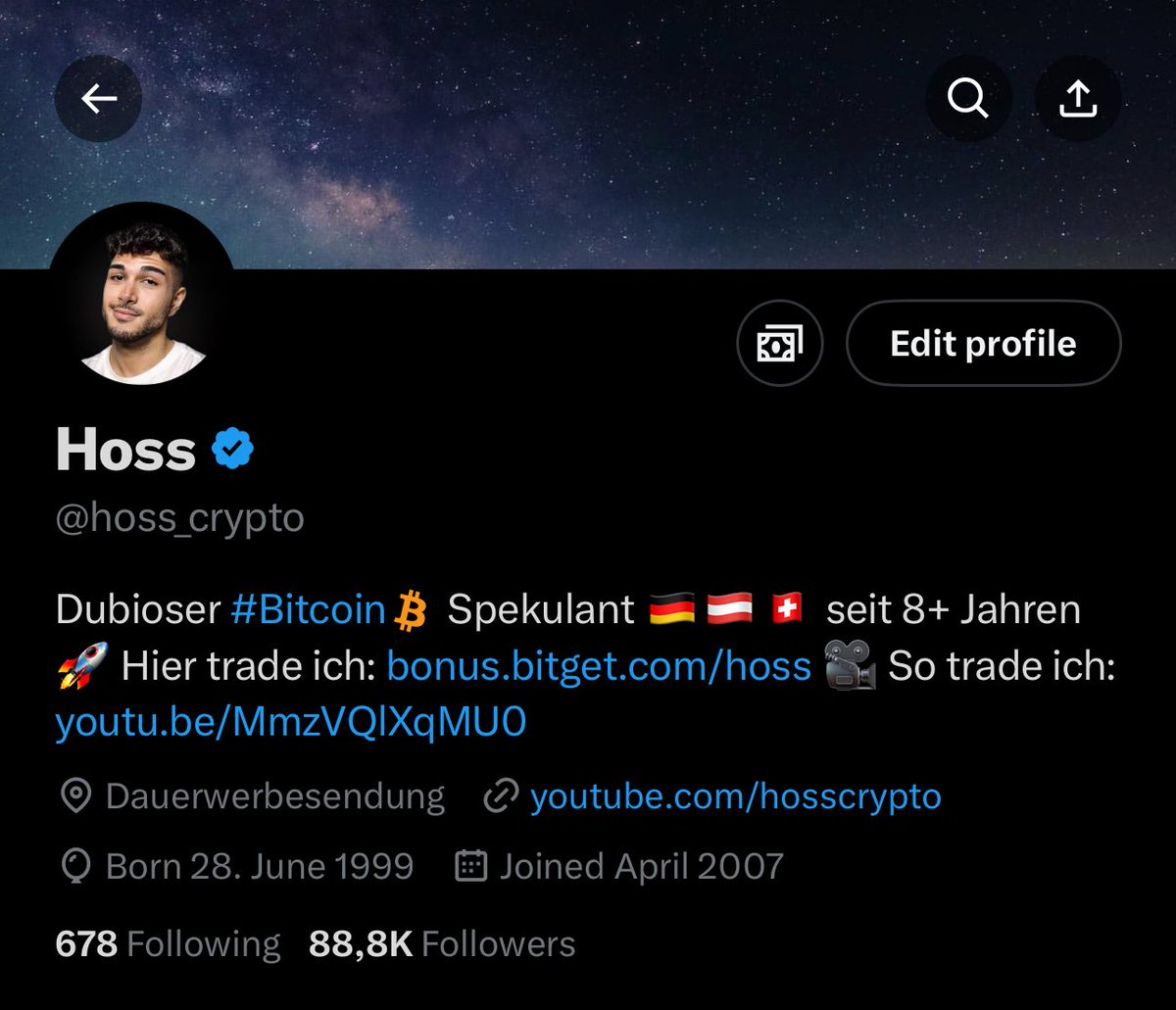 Danke für 88.8k ❤️🚀 Glaubt ihr #Bitcoin wird nächstes Jahr höher sein als  meine Twitter Followerzahl?