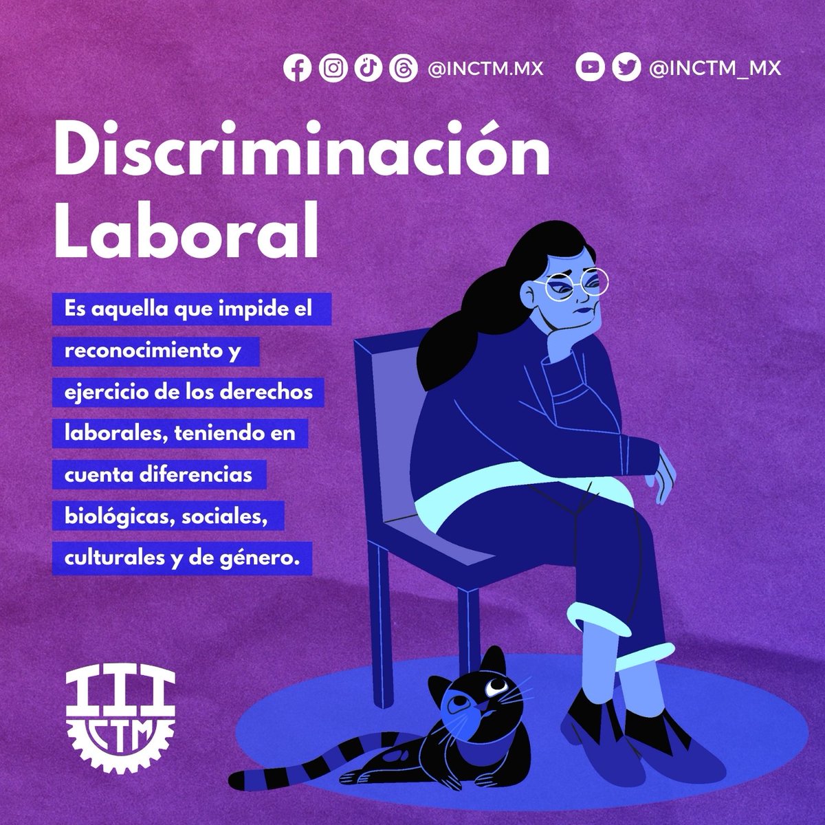 👊En el INCTM creemos que es posible contar con entornos laborales inclusivos y libres de discriminación. 🙌

🤝 Sumemos esfuerzos para erradicar cualquier forma de discriminación en los centros de trabajo. 🦺💼

#16DíasDeActivismo #16días #NoMásViolencia