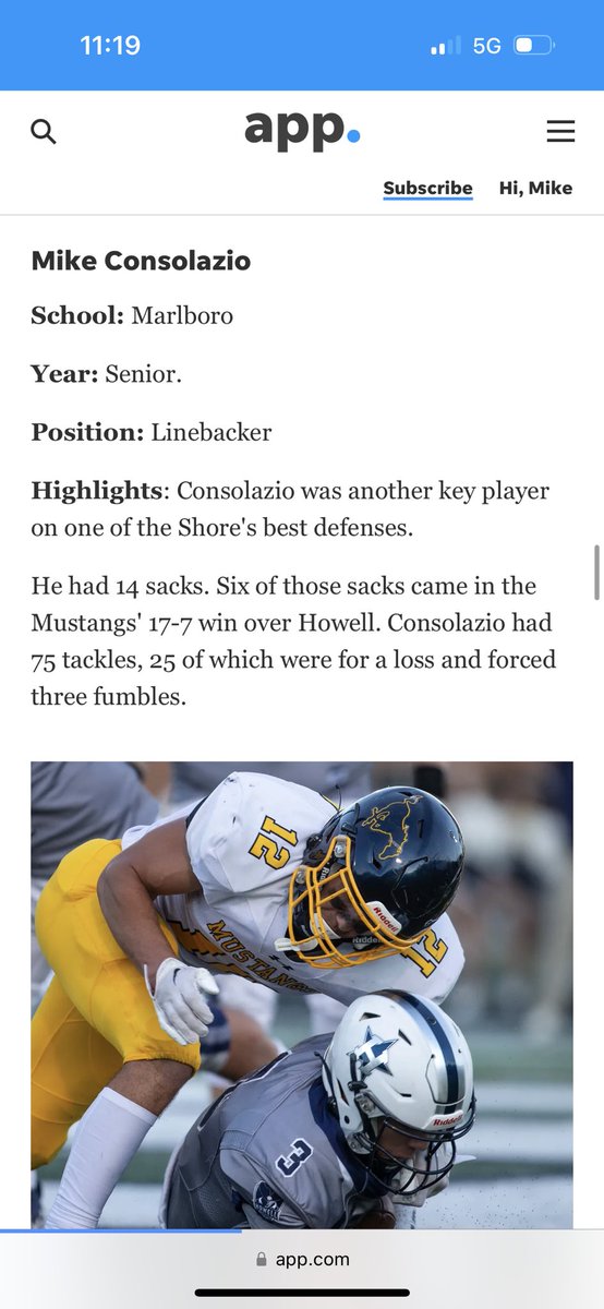 mikeconsolazio (@mikeconsolazio1) on Twitter photo Blessed to be named 1st Team All Shore by Shore Sports Network and Asbury Park Press! Blessed to be named 1st Team All Shore by Shore Sports Network and Asbury Park Press!