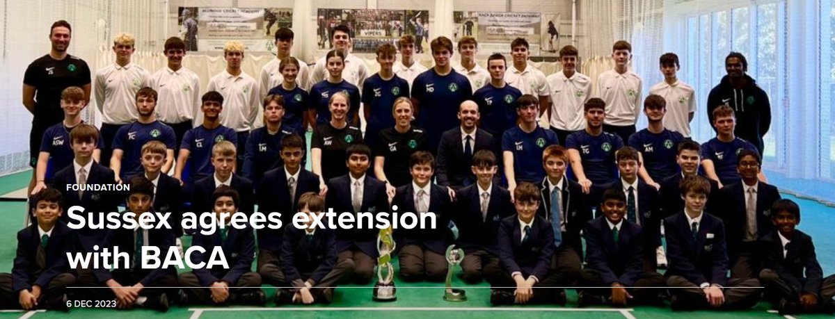 🏏We're delighted that <a href="/SussexCCC/">Sussex Cricket</a> has extended the partnership between the Club, <a href="/BACA_UK/">Brighton Aldridge Community Academy</a> and the Aldridge Foundation, seeing the continuation of BACA as their state school of choice for #cricket until at least August 2025. Read the story here: 
sussexcricket.co.uk/news/sussex-ag…