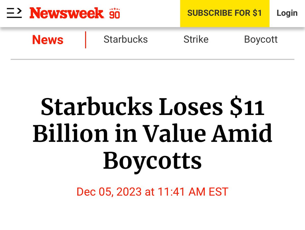 hilal_kaplan's tweet photo. Starbucks 11 milyar dolar değer kaybetti. 

“Boykot ne işe yarar?” diye düşünmeyin; tarihin doğru tarafında durun. https://t.co/jcSAAgGvYP