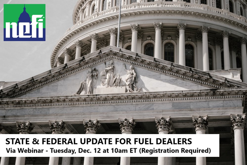 nefiaction's tweet photo. NEFI will host an exclusive state & federal update webinar for #heatingfuel dealers on Tuesday, Dec. 12 at 10:00am ET. Register at https://t.co/FSUroMIkXw #heatingoil #oilheat #fueloil #fueldelivery #biodiesel #bioheat #propane #LPG #LPgas #hvac #hvacr #homenergy #consumerchoice https://t.co/ExJrzpVMvE