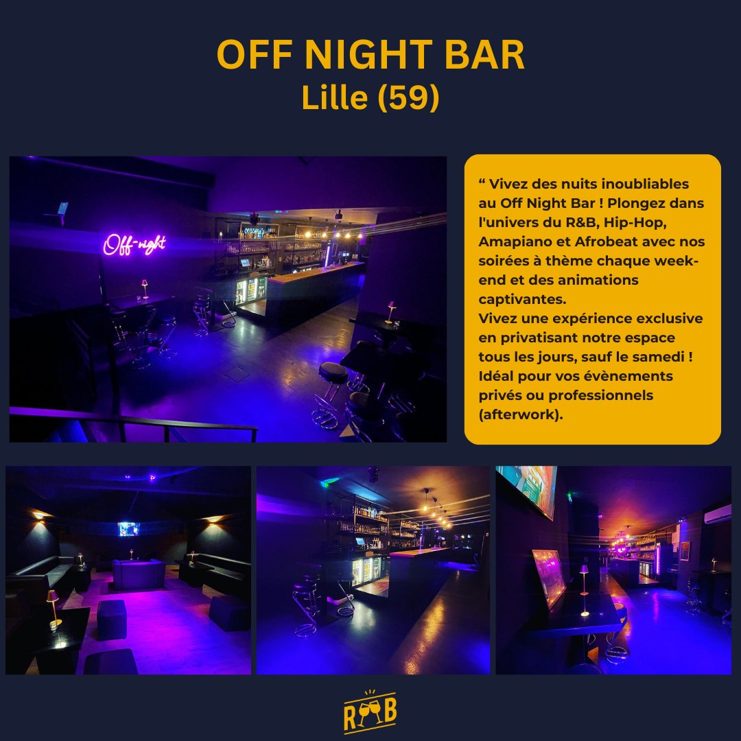 Retrouvez le Off Night Bar sur RUB !  ✨
 👉 reserverunbar.fr/lieu/9107/off-… 

-

#bar #barlille #lille #sortielille #sortieentreamis #barambiance #bardansant