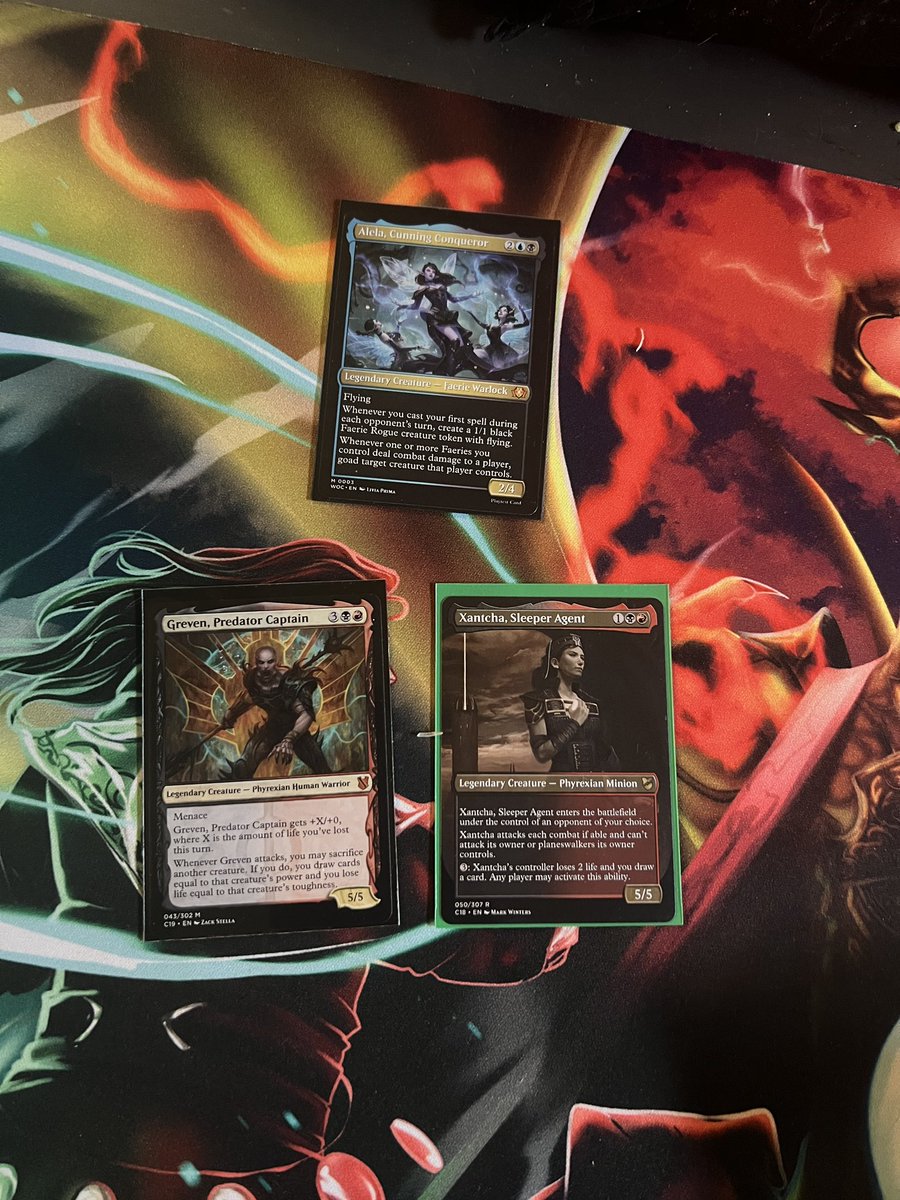 CanIPlayWMagic's tweet photo. New commanders ready for battle! Help me choose who will fight! Tonight at 6pm pst on Twitch: https://t.co/nqYMULh2ce #magicthegathering #mtg #mtgstreamer https://t.co/1DSgjXj9wq