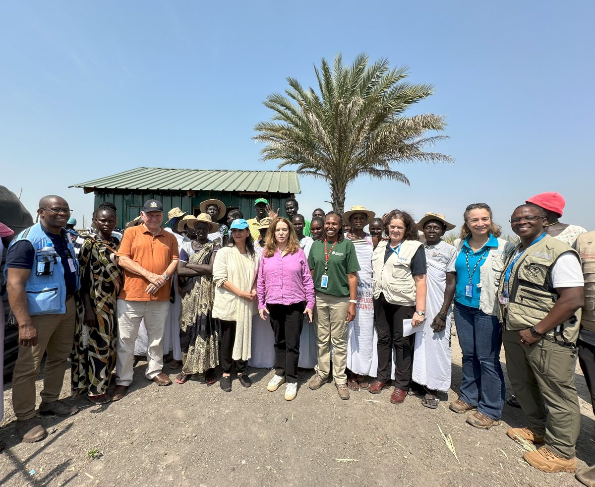 Joint mission with @rghelani to #Bentiu 🇸🇸 exploring long-term solutions to address and prevent food insecurity. Investment in #climate adaptation is needed to build community resilience and expand livelihoods for vulnerable farmers. #FamineFree
