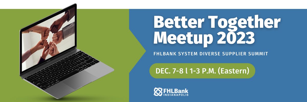 This week is our 7th Diverse Supplier Summit! Looking forward to facilitating this event with dozens of diverse suppliers, including @AtlasSystemsInc and @v2soft. We will also have the most FHLBanks in attendance this year! @FHLBAtl @FHLBC @fhlbcin @FHLBDallas @FHLBDM @fhlbanksf