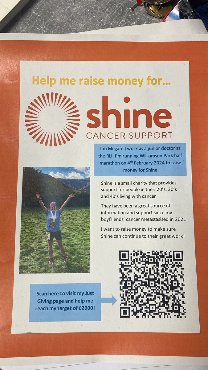 Megan, one of our lovely Drs is running a half marathon for this worthy cause … please donate if you can ❤️<a href="/aaroncumminsNHS/">Aaron Cummins</a> <a href="/Respnursesrli/">Respiratory Nursing Team RLI & WGH</a> <a href="/ShahedalB/">Prof Shahedal Bari</a> <a href="/Urmimc/">Urmi McSherry</a> <a href="/MelWoolfall/">Melanie Woolfall</a> <a href="/Real_Bongi/">Bongi Gbadebo</a>