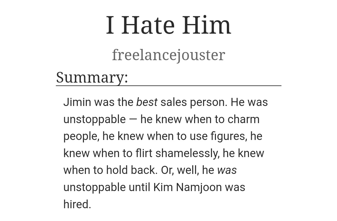 minimoniaurkive's tweet photo. "I Hate Him"

Words: 10.8k
by @ghostlyquill

💕 https://t.co/hNXpq3Y72O https://t.co/QVFY4J7FsZ