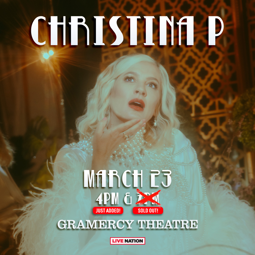 #Announced ⭐ Due to popular demand - Christina P will be ading an early show on March 23rd! The late show is SOLD OUT! Presale begins TODAY at 12PM (code: CREW), and tickets go on sale to the general public on Friday at 10AM > livemu.sc/46JX4Nl