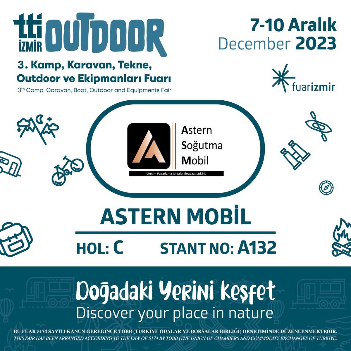 Astern Mobil 7-10 Aralık 2023 tarihlerinde 3.TTI Outdoor – Kamp, Karavan, Tekne, Outdoor ve Ekipmanları Fuarı’nda.

<a href="/ttioutdoor/">TTI OUTDOOR</a>