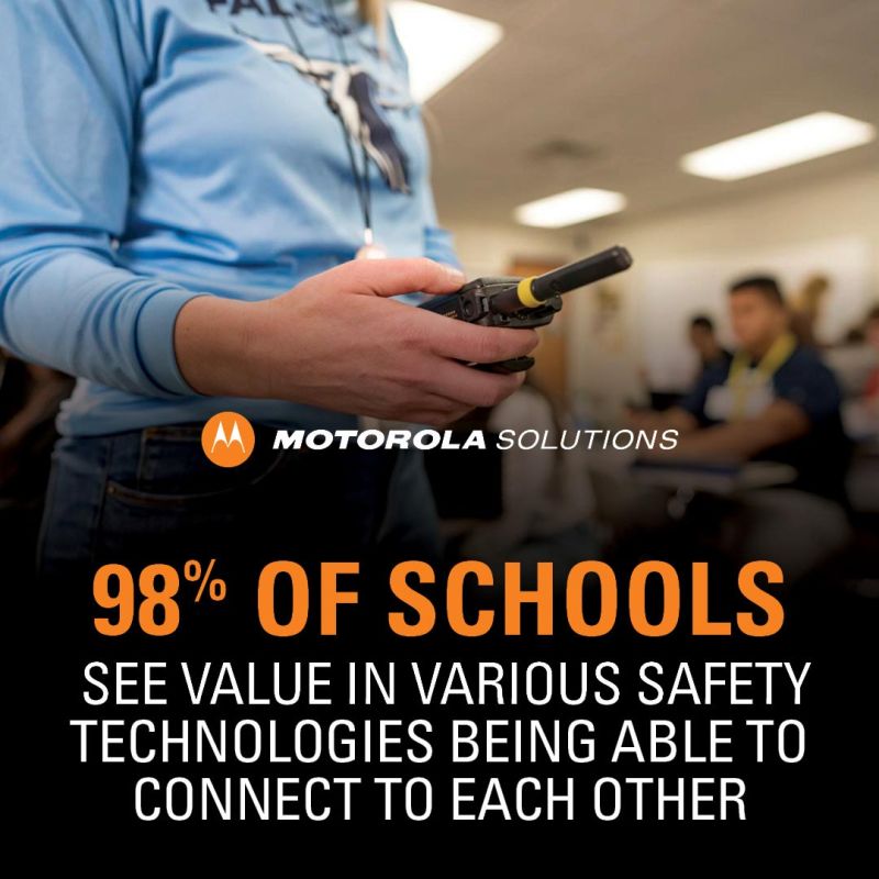 MetroComm2Way's tweet image. With @MotoSolutions complete ecosystem including LPR &amp;amp; BWC, security is attainable for schools/universities of any size. A recent survey showed teachers/staff have one clear priority: the safety of their students. Download the full survey here: stwb.co/elsapzs