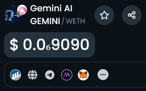 GEMINIAIToken's tweet photo. DEXTOOLS UPDATED! https://t.co/1FInc7GXfx