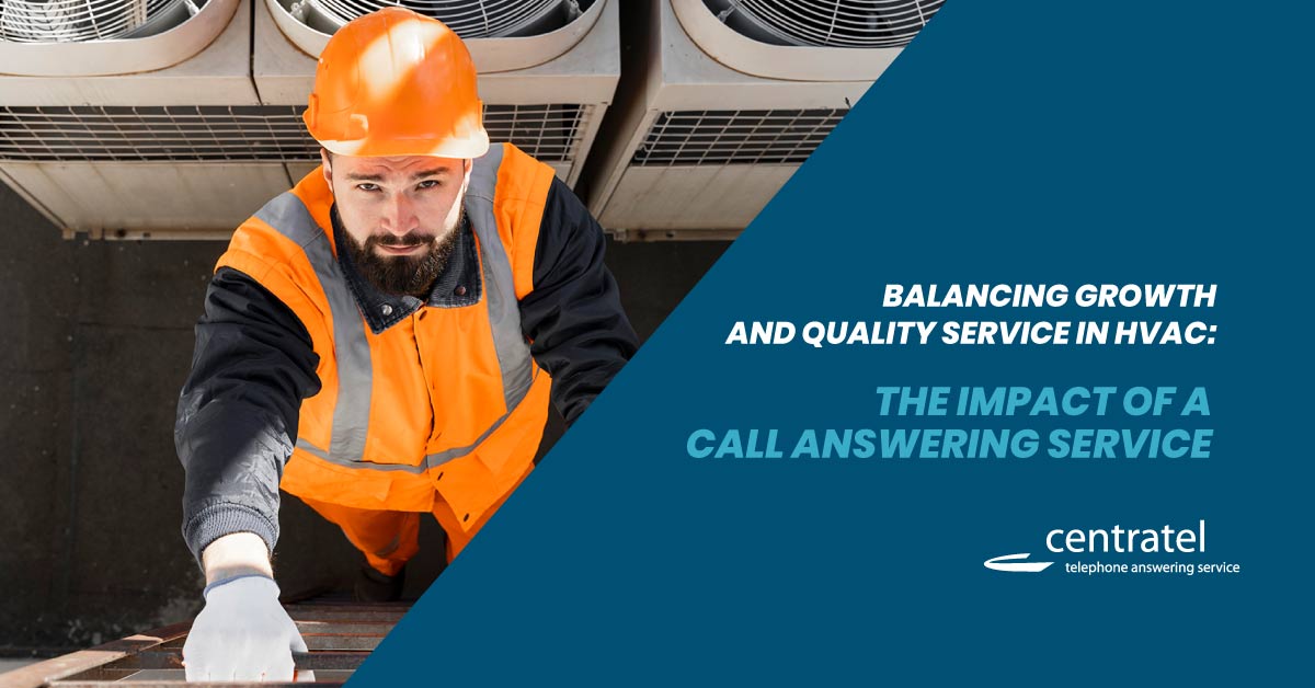 Growing your HVAC business while maintaining quality service can be a breeze. Learn tips for keeping customers happy as your business expands.
#hvac #hvacbusiness #answeringservice #telephoneansweringservice #centratel #customersuccess
tinyurl.com/bdf9vmxw