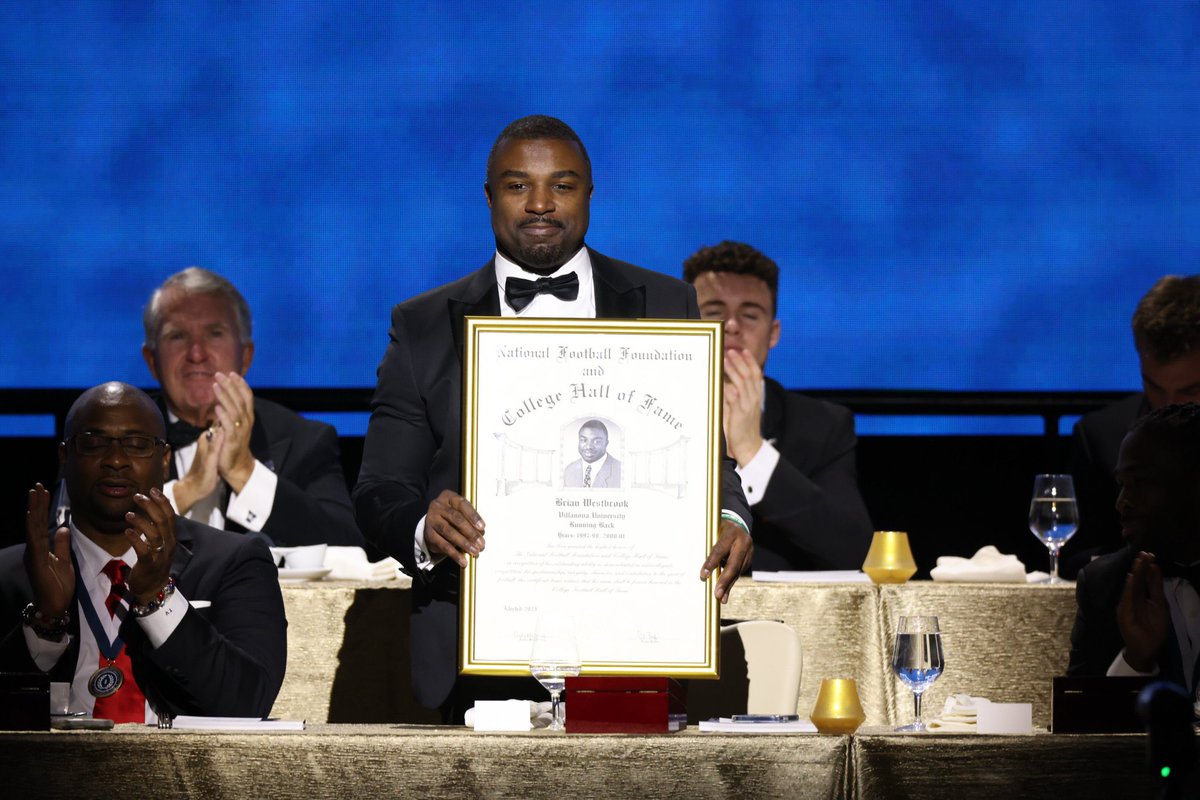 It’s official! Congrats to @NovaFootball legend @36westbrook on being inducted into the @NFFNetwork College Football Hall of Fame! 👏✌️ #GoNova #NovaNation