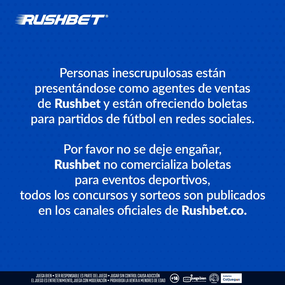 Rushbet Colombia tweet media