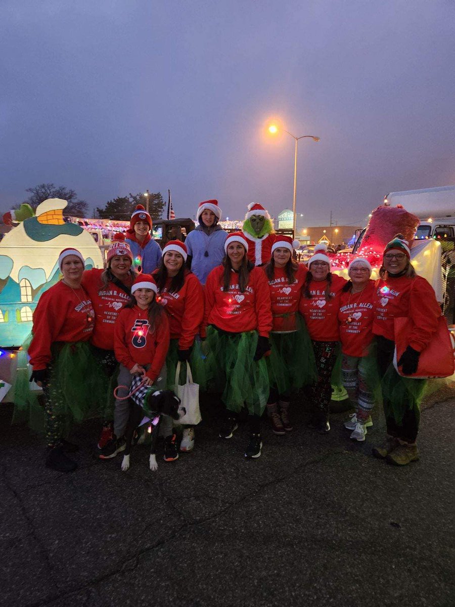 SBAHospital's tweet photo. We are a Whoville Hospital caring for all the whos in the El Dorado Main Street Christmas parade.  Such a magical tradition for our wonderful community. 🎄
#oursba #sbamh #christmasparade #susanballen #eldorado #kansas https://t.co/G6IWNmwGyQ