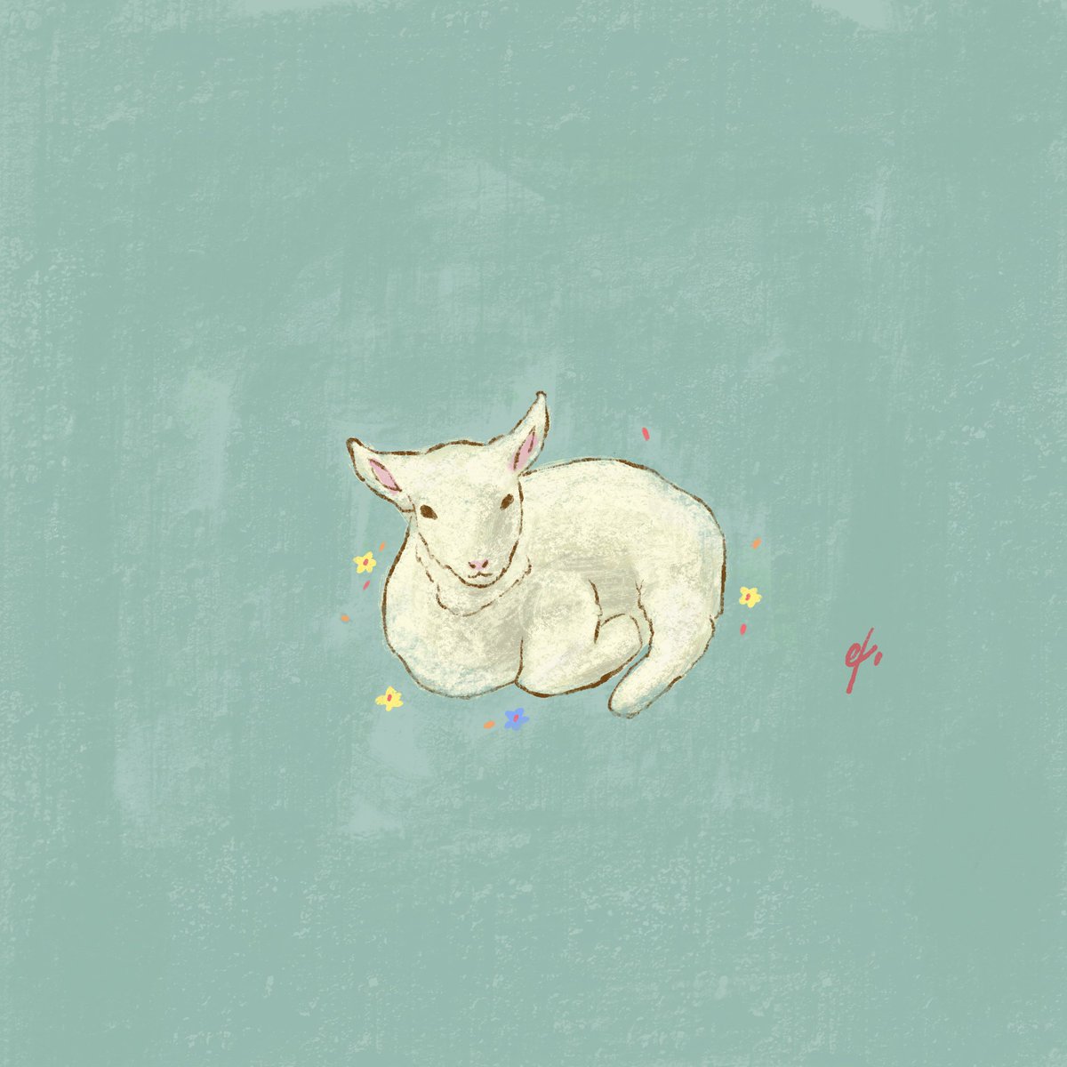 Lamb . 🐑 💭 
#冬の創作クラスタフォロー祭 #絵柄が好きっていう人にフォローされたい #Procreate #プロクリエイト #Art #DigitalArt #drawing #絵描きさんと繋がりたい #イラスト好きさんと繋がりたい #illustlation #子羊 #lamb
