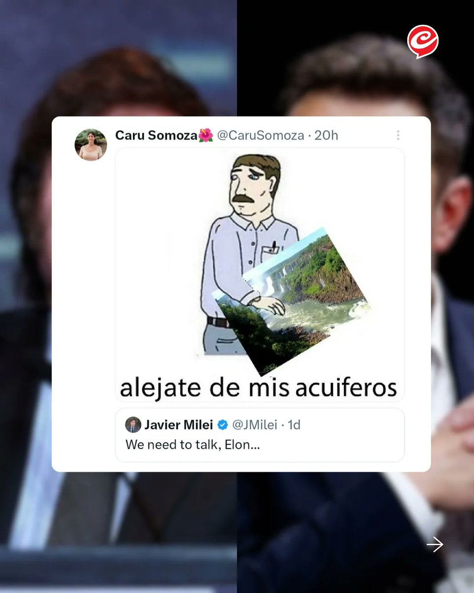 Cronica_ok's tweet photo. ▶️ Mirá más memes en la nota https://t.co/B5koIfv6oD
#ElonMusk #JavierMilei #Milei #Viral #Humor #WeNeedToTalk #QuePasaChicossss #Cuenten #ChismeChisme #Meme https://t.co/EKJ7o85W6W